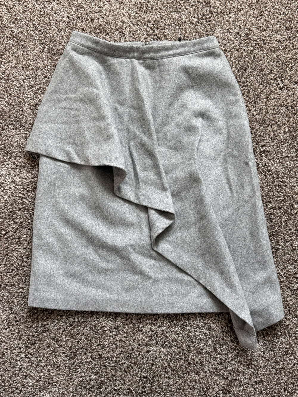 Sugarlips Metallic Silver Asymmetric Ruffle Skirt